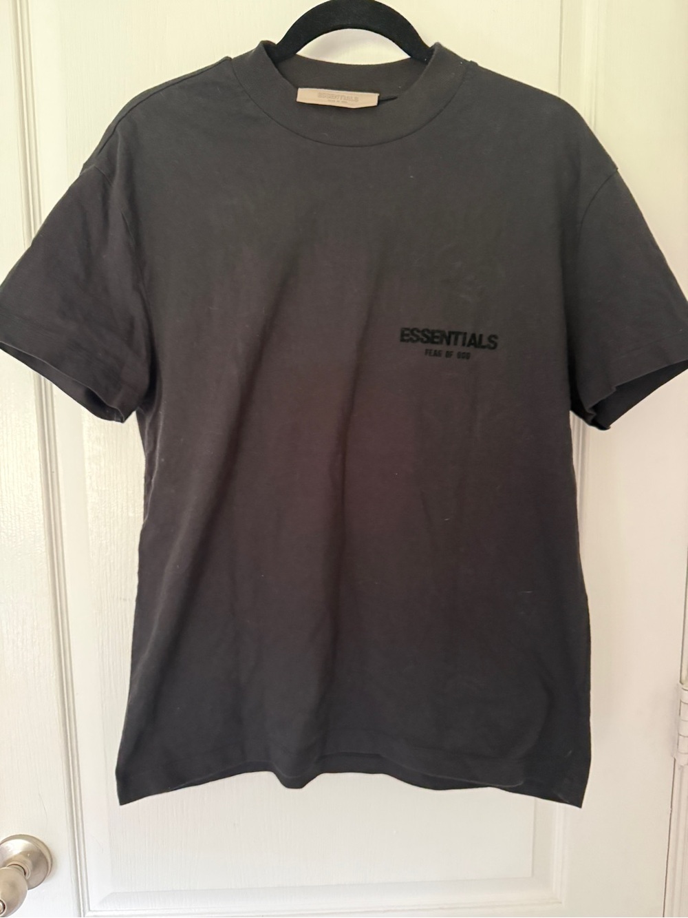 Essentials Short-Sleeve Logo Tee in Black